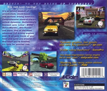 Vanishing Point (US) box cover back